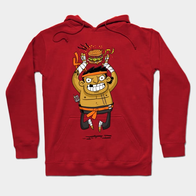 Burger Brawler Hoodie by striffle